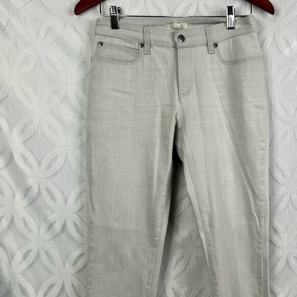 Eileen Fisher Organic Cotton Light Gray Cropped Jeans Size 8 - Picture 2 of 7